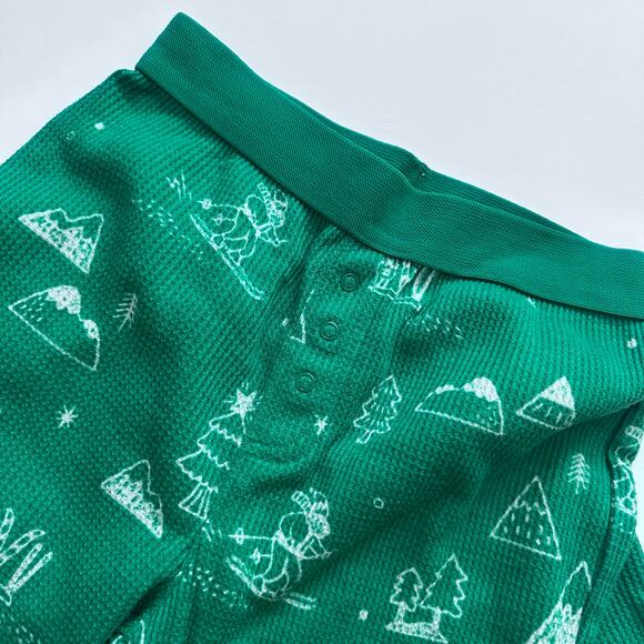 Wonder Shop Ski Scene Thermal Pajamas Size medium  8 - Picture 6 of 8